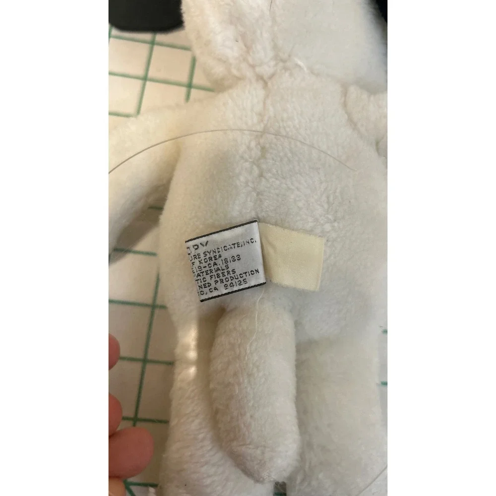 Vintage 1968 Snoopy Peanuts Plush United Feature Syndicate 12 Inch White Black